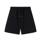 Hip-hop shorts american high street ess small label flocking letter shorts loosecasual sweatpants half length pants