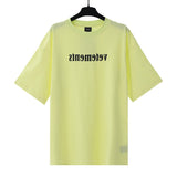 Vtm letter american style no photo printing loose washed distressed short sleeve t-shirt couple outfit