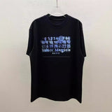 Spring/summer collection maison margiela mm logo print crew neck relaxed fit short sleeve t-shirt