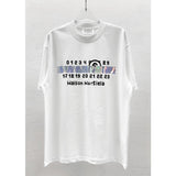 Maison margiela thick board digital laser sticker printing craft round neck short sleeve t-shirt