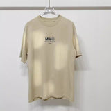 Maison margiela spray washed and distressed pure cotton high weight thick short sleeves
