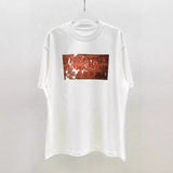 Crew neck t-shirt with digital direct-to-garment (dtg) printing, relaxed fit short sleeve tee