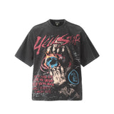 Cross-border wholesale basketball star series short-sleeved tee james star portrait heavy industry washed couple wide