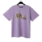 Correct version of pa beheaded bear short sleeve palm tree high street ins teddy bear shark love