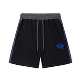 Hip-hop shorts american high street shorts letter embroidercontrast colorpatchwork terry loosehalf length pants sweatpants