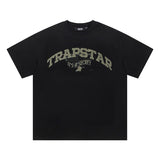 trap gradient letter tiger head short sleeve european and american high street trap star printing t-shirt loose s