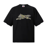 Bbc american high street ice cream flying dog printing short sleeve t-shirt casualshortsloose half lengthjeans summer