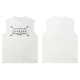 Real shot of pure cotton double yarn weight round neck sleeveless men's vest