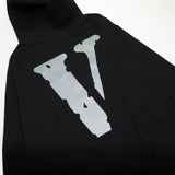 Vlone Hoodie Autumn/Winter Silver Big V Letter Pullover Hooded