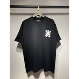[gram] am peace dove flowing paint graffiti letter starry sky classic logo printing short sleeve couple t-shirt