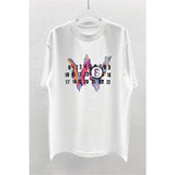 Maison margiela mm digital direct injection wprinting round neck pure cotton plus size loose short-sleeved t-shirt