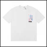 American trend rhu marlboro high definition printing de casual round neck short sleeve t-shirt export wholesale