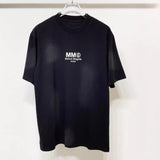 Maison margiela spray washed and distressed pure cotton high weight thick short sleeves