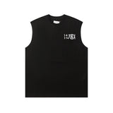 Real shot of pure cotton double yarn weight round neck sleeveless men's vest