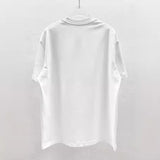 Staff digital printing drop shoulder sleeves loose short sleeve t-shirt