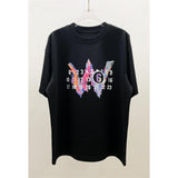 Maison margiela mm digital direct injection wprinting round neck pure cotton plus size loose short-sleeved t-shirt
