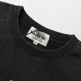 MAJESTIK T Shirts We Are Friends Garment Dyed Printing Crop Tee Hot Diamond
