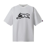 Bbc american high street ice cream flying dog printing short sleeve t-shirt casualshortsloose half lengthjeans summer