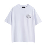 amri washed distressed tiger head number & letter logo short sleeve t-shirt