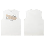 Real shot of pure cotton double yarn weight round neck sleeveless men's vest