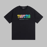 Factory direct trapstar rainbow letter gradient towel embroidery short sleeve t-shirt & fog high street shorts set