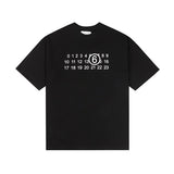 High-count letter print athletic cotton short-sleeve t-shirt