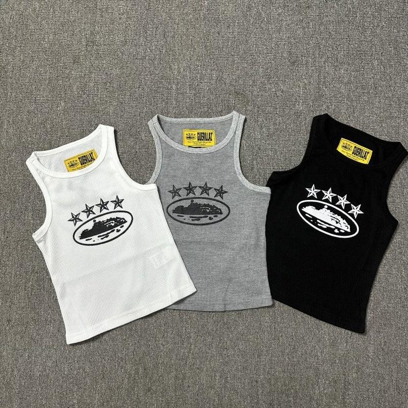 Wholesale crteiz basic devil's island printing sweatshirt american high street casual vest without