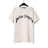 Correct version of pa beheaded bear short sleeves palm tree high street bat sleeves big logo letter on the back