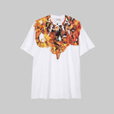 Correct version mb short-sleeved couple outfit colorful wings feather t-shirt marcelo european and american classic