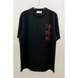 Digital direct printing process red logo large size short-sleeved t-shirt