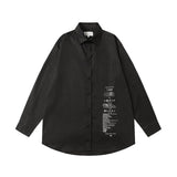 Letter embroidered pocket detail relaxed fit shirt