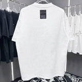 Suede foam printed unisex crew neck 100% cotton short sleeve t-shirt