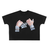 Wholesale billin hip-hop high street cartoon graphic dropped shoulder couple's short sleeve t-shirt