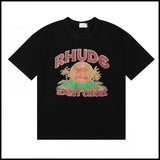 American trend rhu marlboro high definition printing de casual round neck short sleeve t-shirt export wholesale