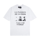 Mopey rich second generation xia loose version beautiful trendy quiet eyes printing round neck short sleeve t-shirt high street