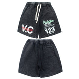 Hip-hop shorts american high street shorts washed distressed retrohalf length pants casual beach pants trendy pants