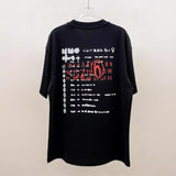 Digital hd printing short sleeve pure cotton t-shirt with splashed ink letter pattern