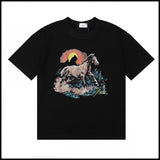 American trend rhu marlboro high definition printing de casual round neck short sleeve t-shirt export wholesale