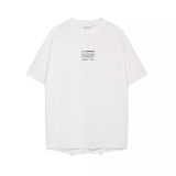Irregular hem classic printing short-sleeved t-shirt
