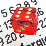 Digital direct-injection 3d amber six-sided dice print crew neck t-shirt