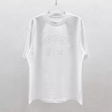Eight-sided diamond craftsmanship hot diamond round neck pure cotton t-shirt
