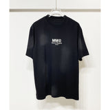 Maison margiela spray washed and distressed pure cotton high weight thick short sleeves