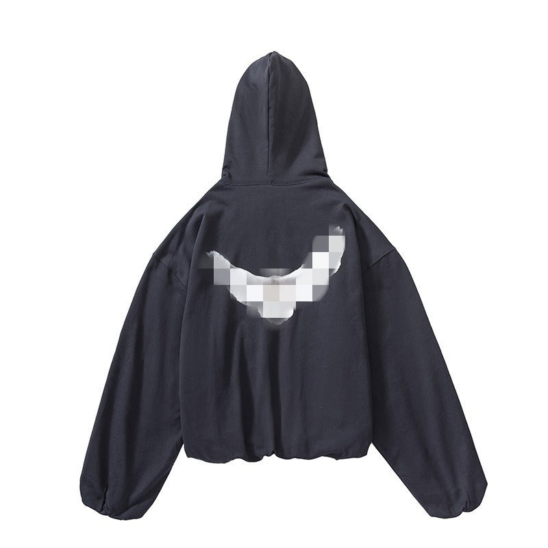 Correct version kanye kanye three-party joint peace dove short-sleeved t-shirt casual american high street hooded sweatshirt