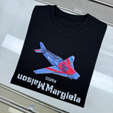 Cross-era fighter digital print oversized casual t-shirt - crew neck, 100% cotton short sleeve