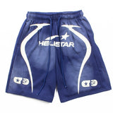 Hip-hop shorts american casual high street mud dyed distressed retroloose sports shorts sweatpants summer half length pants