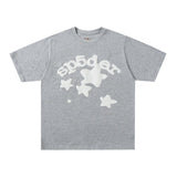 Spder hip hop singer youngthug foam letter couple short-sleeved t-shirt full of diamonds shorts