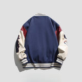 Unisex Baseball Jersey Spring and Autumn Baseball Jacket Loose Couple Embroidered Jacket