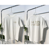 Summer loose fit letter print 100% cotton crew neck short sleeve t-shirt