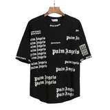 Cross-border foreign trade wholesale pa severed bear short-sleeved ins palm tree large logo back letter bat