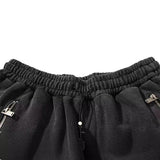 Hip-hop shorts rep washed distressed shorts american retro drawstring terry sports inscasual half length pants